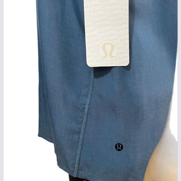 Lululemon Athletica All Tied up Tank Top Tencel New with tags size 8 blue - Picture 4 of 7